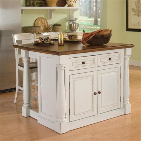 Brown Mdf Base with Faux Marble Top Rolling Kitchen Island (35. . Lowes kitchen islands